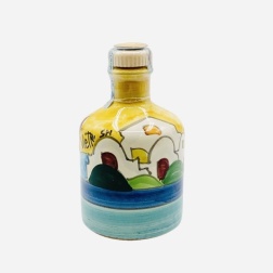 Bomboniera cresima bottiglia meloncello Vietri casette